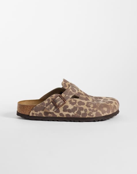 Birkenstock - zuecos Boston de corte estrecho con estampado de leopardo - view 1