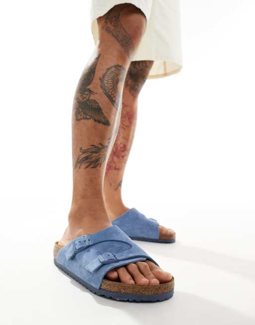 Birkenstock - Zurich - Blå sandaler i ruskind