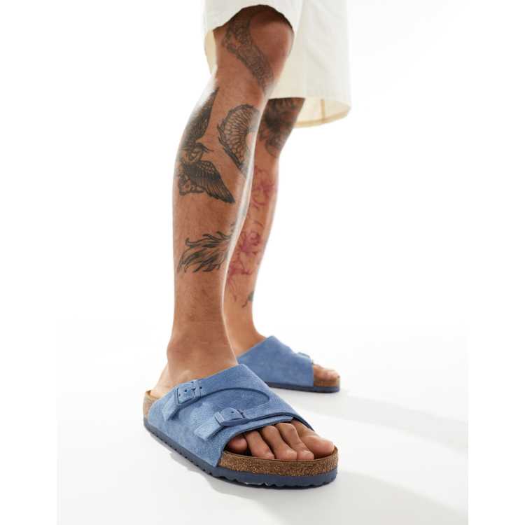 Birkenstock Zurich sandals in blue suede ASOS