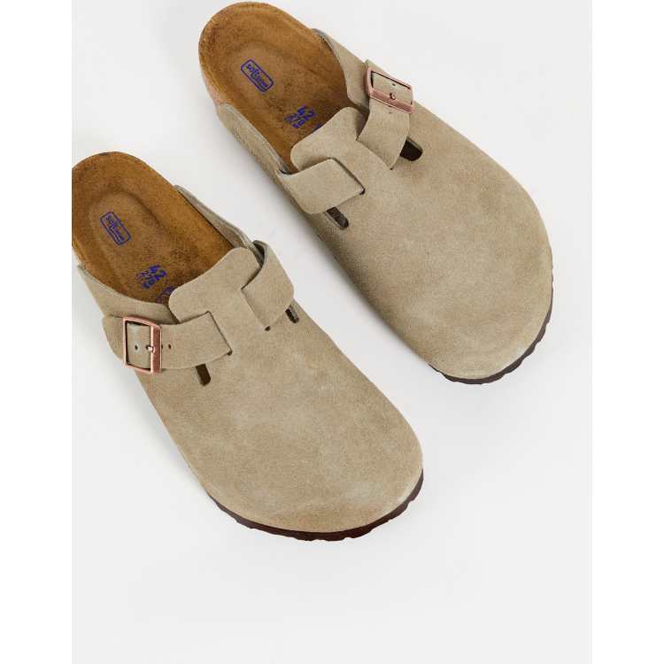 Birkenstock clog taupe discount suede