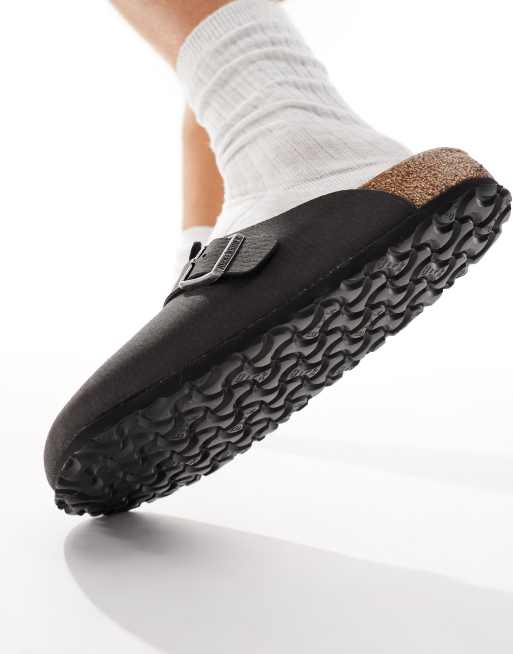 Birkenstocks – Boston – Svarta tofflor i veganvänligt material, 4 av 4