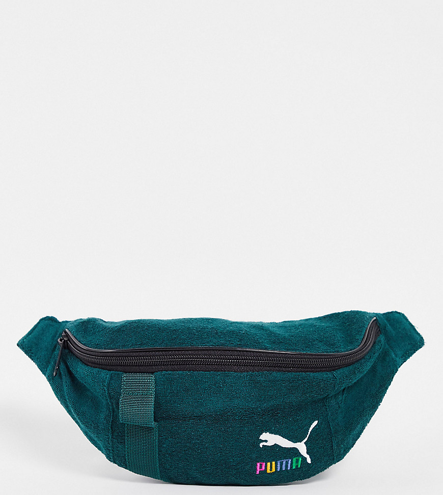 фото Бирюзовая махровая сумка через плечо puma skate – эксклюзивно для asos-голубой