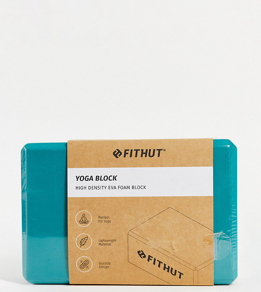 фото Бирюзовый блок для йоги fithut-голубой