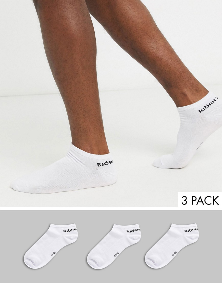 Bjorn Borg 3 Pack Trainer Sock-White