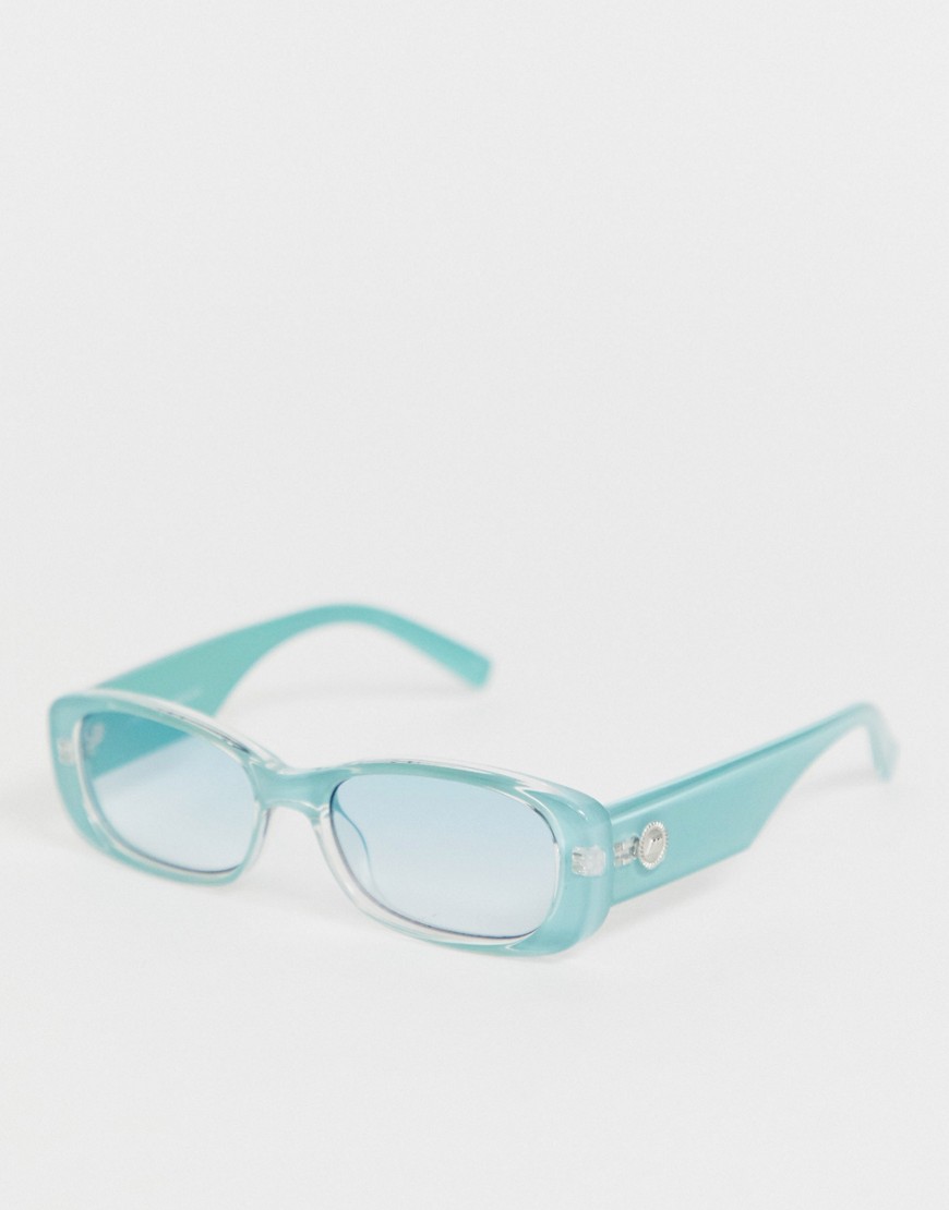 Blå firkantede Unreal! solbriller fra Le Specs