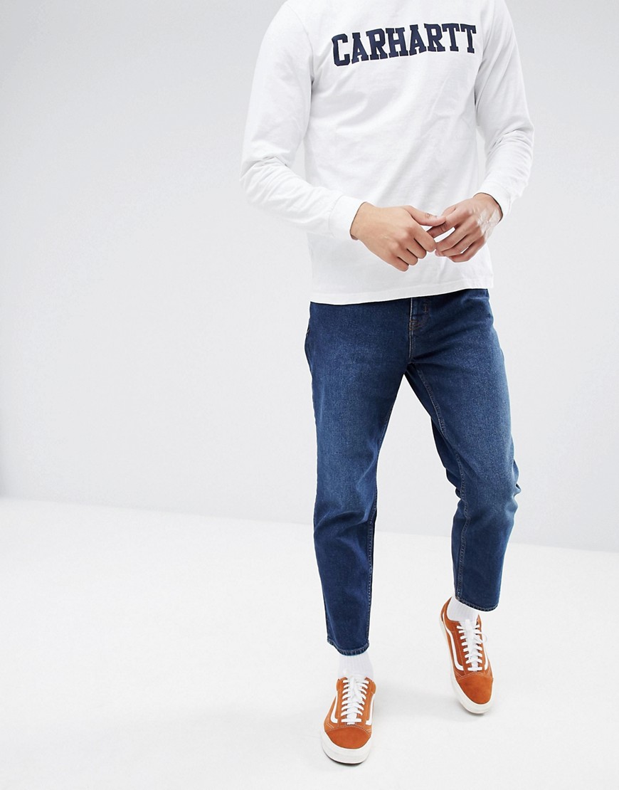Blå In Law tapered fit-jeans fra Cheap Monday