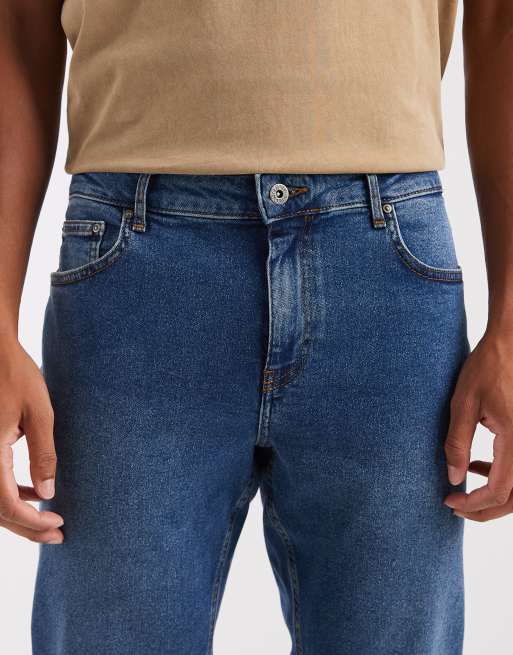 Blå medium forvaskede slimfit-jeans fra ASOS DESIGN, 5 af 5