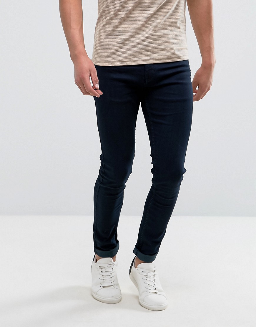 Blå, super-skinny jeans fra Saints Row