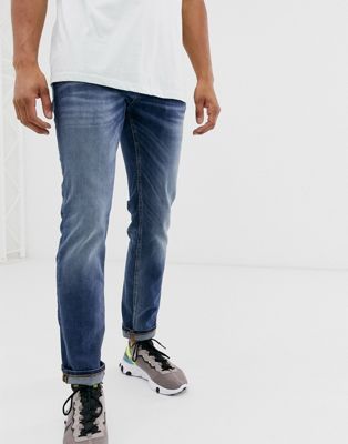 Blå Tim jeans i skinny pasform fra Jack & Jones Intelligence