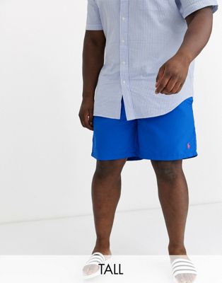 Blå Traveler svømmeshorts med player-logo fra Polo Ralph Lauren Big & Tall
