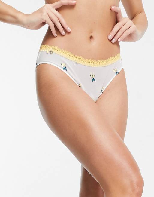 Black Limba lingerie set in white floral, 3 of 3