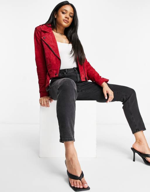 Blank nyc clearance red suede jacket