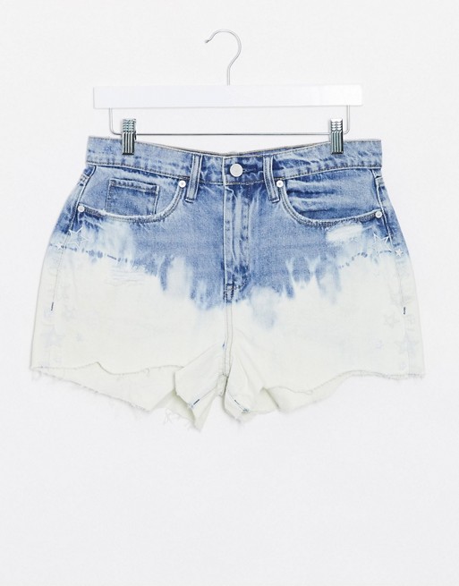 Blank NYC denim shorts in blue ombre