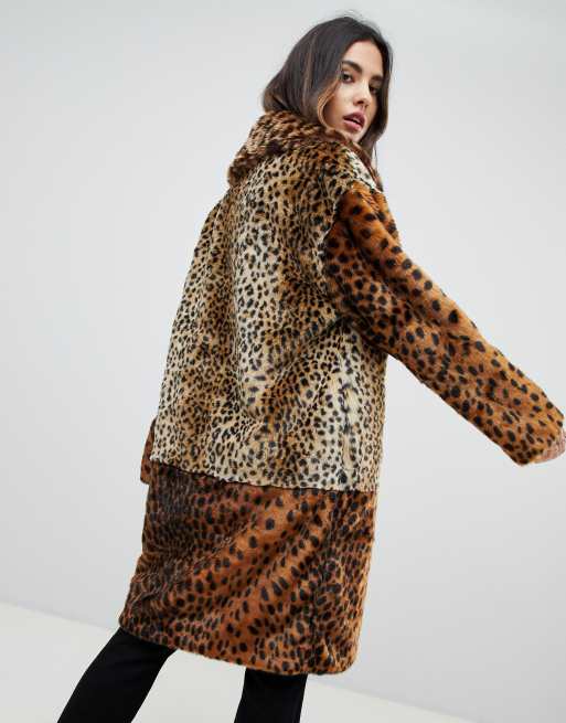 Dovenskab pessimist leje Blank NYC faux fur leopard print coat | ASOS