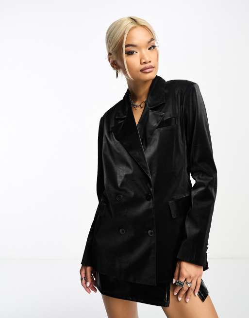 Blank nyc cheap leather blazer