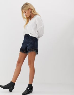 blank denim shorts