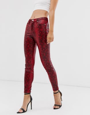 snake skinny jeans