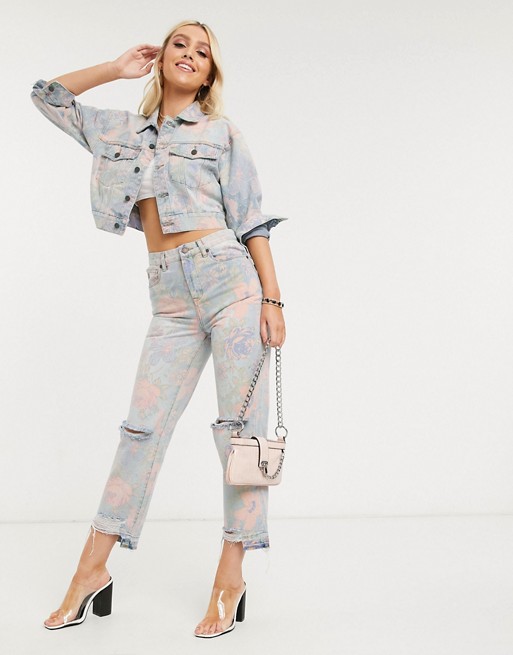Blank NYC mom jeans in floral print