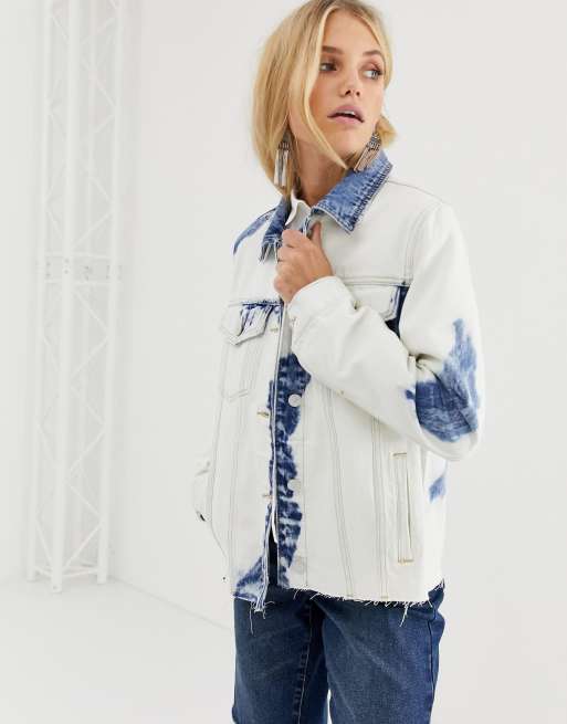 Blank NYC oversized tie dye denim jacket ASOS