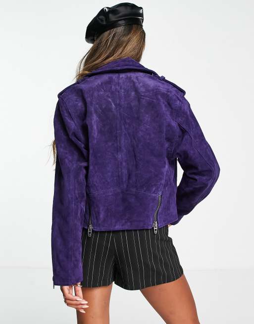 Blanknyc purple shop suede jacket