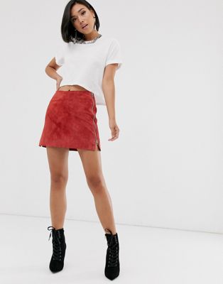 Blanknyc Blank Nyc Suede Mini Skirt-orange | ModeSens