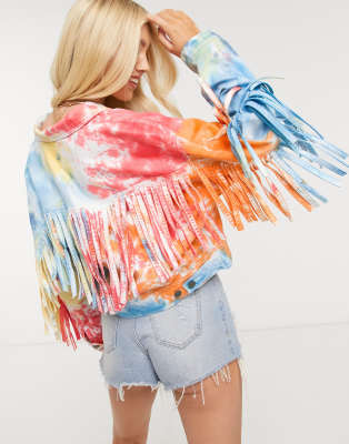 blank nyc fringe denim jacket