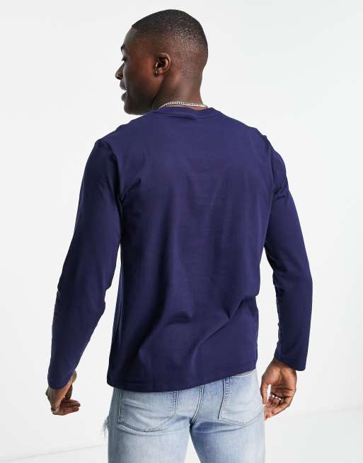 Blød langærmet bomuldstop i navy fra Polo Ralph Lauren, 2 af 4