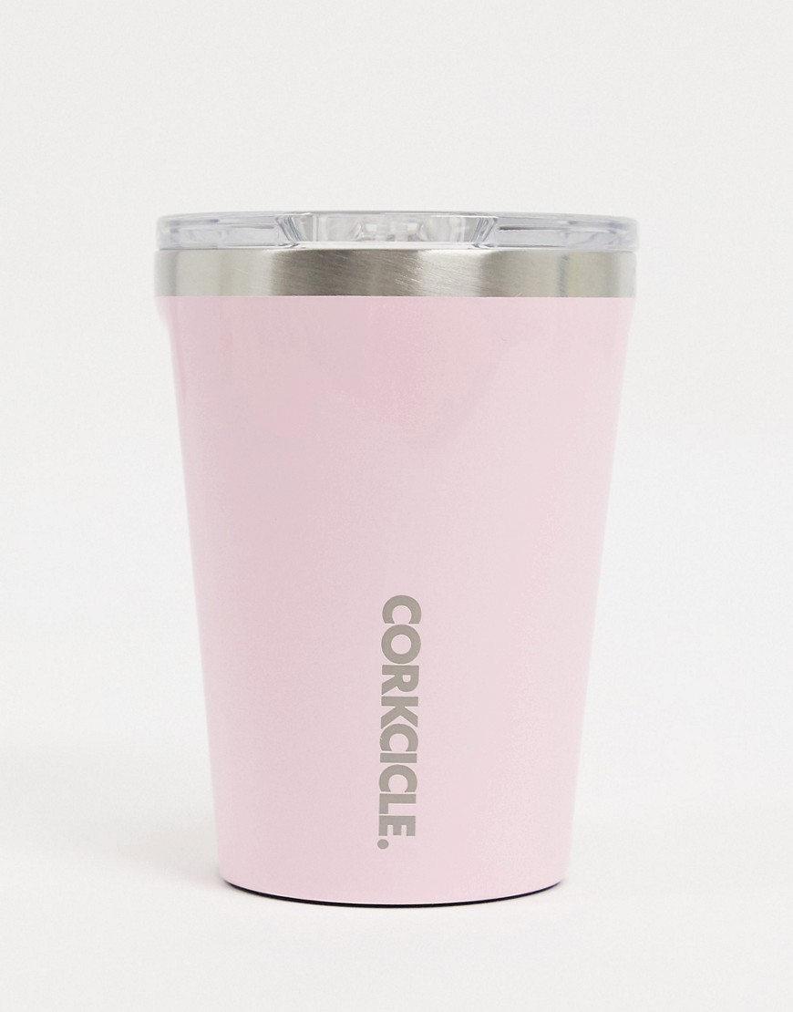 фото Бледно-розовый классический стакан объемом 355 мл с блестящей отделкой corkcicle