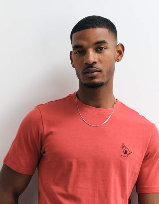 BLEND 100% bomull regular fit t-shirt med grafiskt tryck framtill i rött, 5 av 5