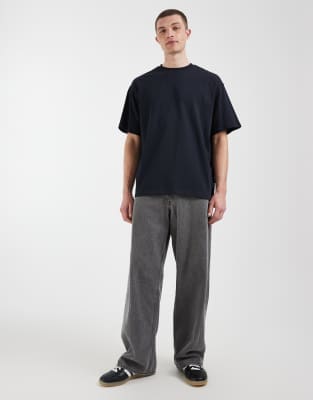 Blend 100% Cotton Oversized T-shirt In Black