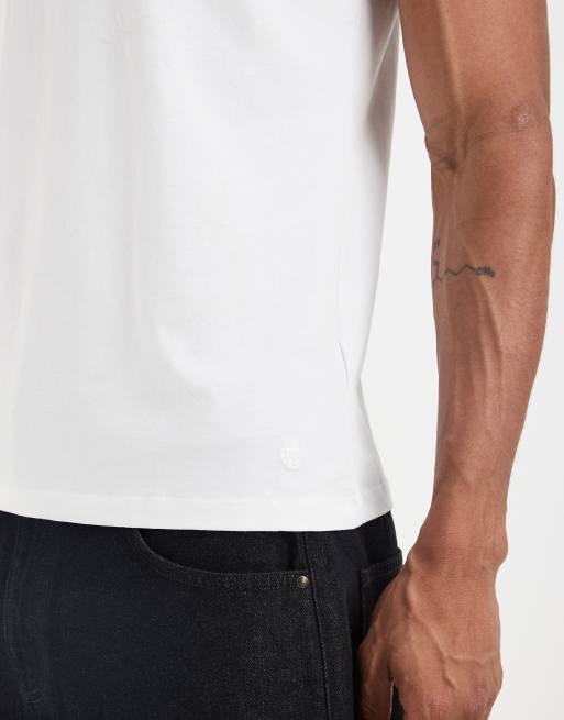 BLEND 2 pack cotton-rich slim fit crew neck t-shirts in white, 3 of 5