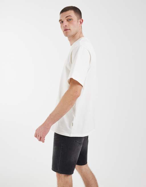BLEND – Bleksvarta, smala jeansshorts, 3 av 5
