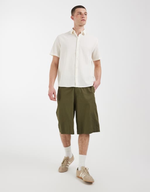 BLEND - Camicia vestibilità classica leggera testurizzata in misto cotone bianco sporco, 2 di 5