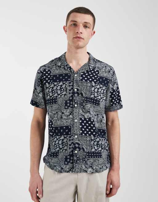 BLEND - Camisa multicolor de corte estándar con estampado de bandana, 3 de 5