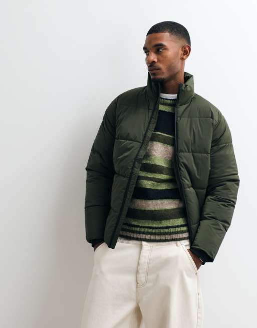 BLEND - chaqueta acolchada con cremallera en verde oscuro, 2 de 5
