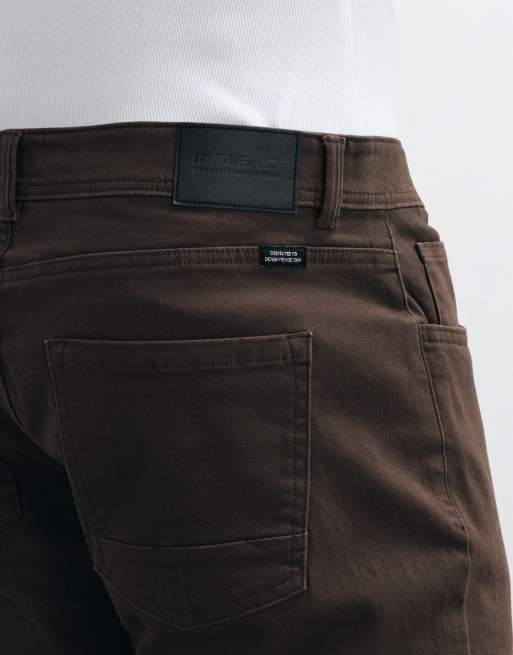 BLEND - Chino met normale pasvorm en rechte pijpen in bruin, 3 van 5
