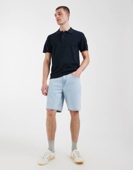BLEND – Gestricktes Regular-Fit-Polohemd aus 100% Baumwolle in Marineblau, 2 von 5