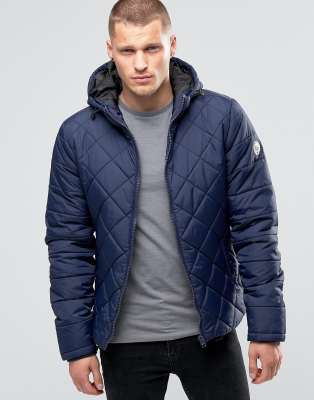 quilted jacket with hood