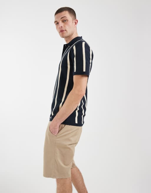BLEND - Katoenrijke slim-fit chinoshort in vaal beige, 3 van 5