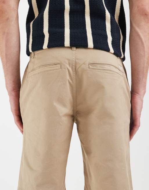 BLEND - Katoenrijke slim-fit chinoshort in vaal beige, 5 van 5