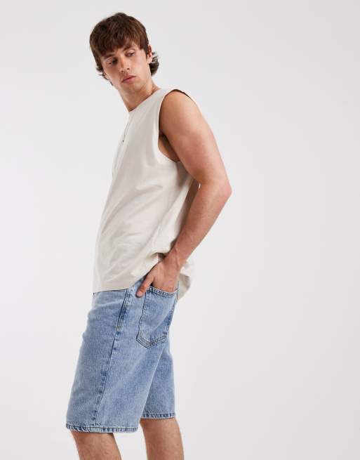 BLEND loose fit denim shorts in light blue wash, 3 of 5