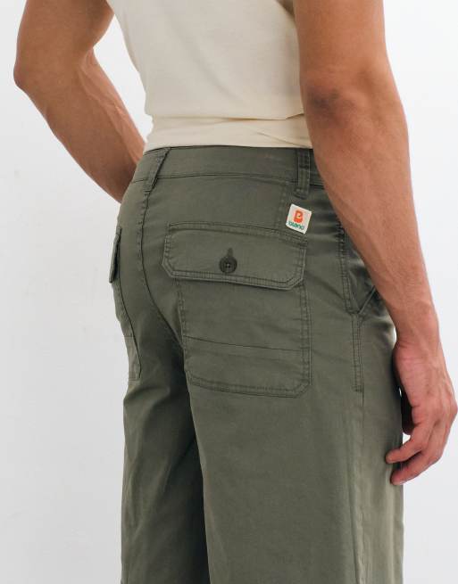 BLEND loose fit shorts in dusty olive, 3 of 5