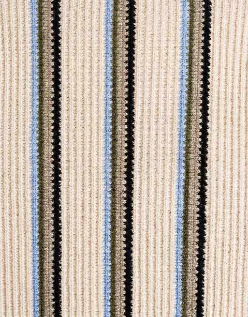 BLEND - Polo in maglia di 100% cotone con colletto aperto color sabbia candeggiato a righe, 9 di 9