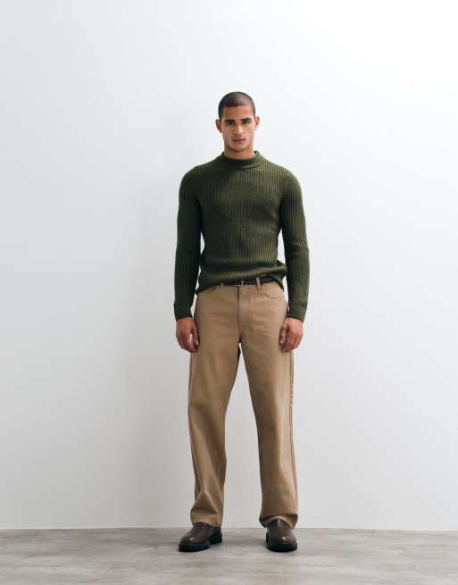 BLEND - Pull en maille chunky - Kaki, 4 de 5