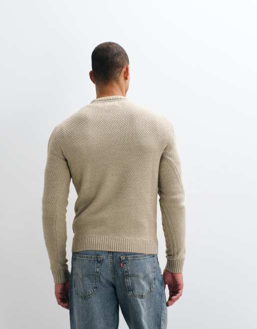 BLEND - Pull en maille torsadée - Beige, 5 de 5