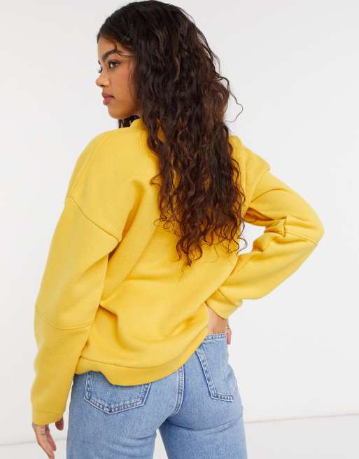 Yellow Button Detail Pullover