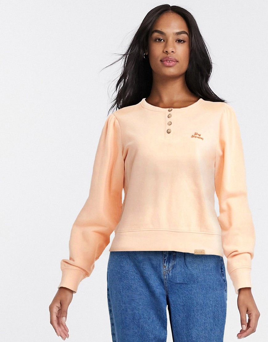 Blend She button up sweater in pink