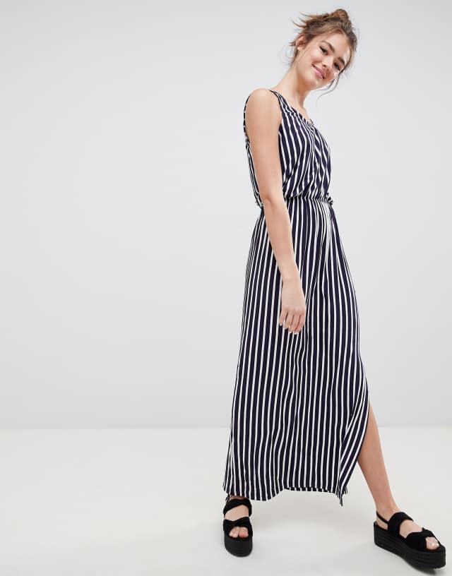 Blend She Honey Stripe Midi Dress