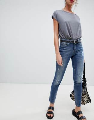 casual top and jeans