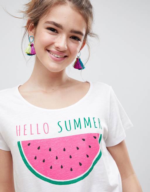 klippe Far Seminary Blend She Paulina Watermelon Print T-Shirt | ASOS